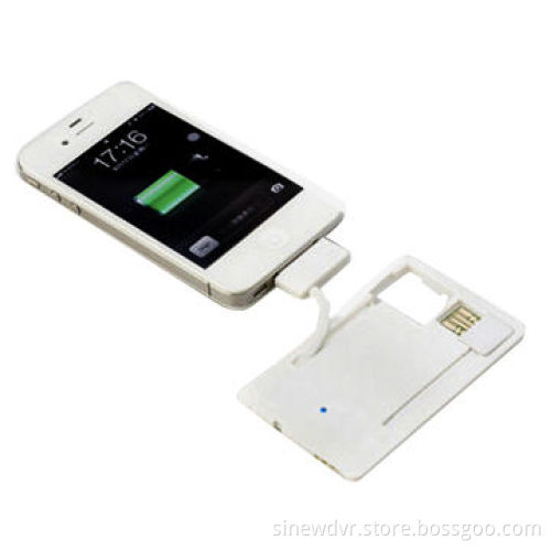 Emergency Phone Charger with 400mAh Rechargeable Lithium Battery Capacity